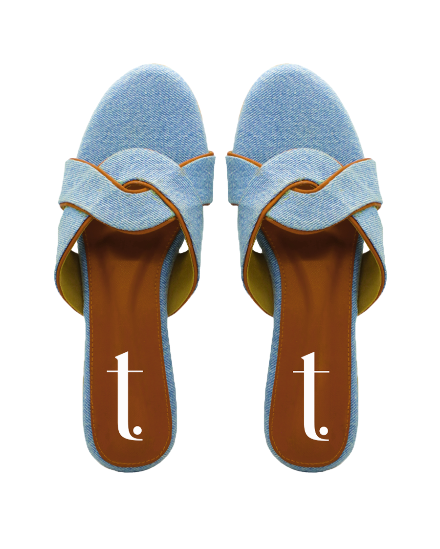 Denim Infinity Flats