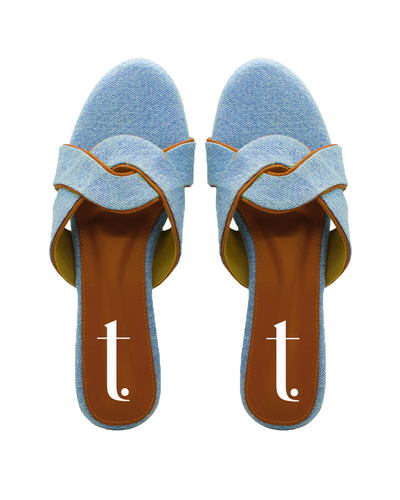 Denim Infinity Flats