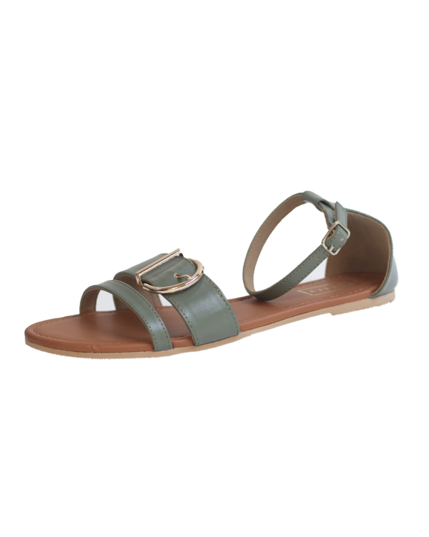 Olive Buckle Sandals