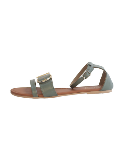 Olive Buckle Sandals