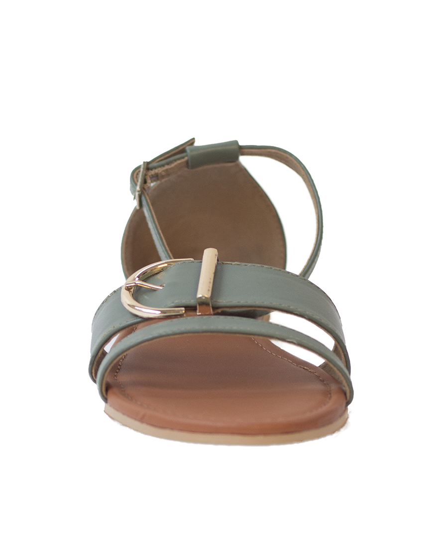 Olive Buckle Sandals