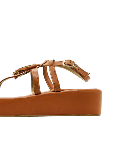 Tan Zoe Tassels Sandals